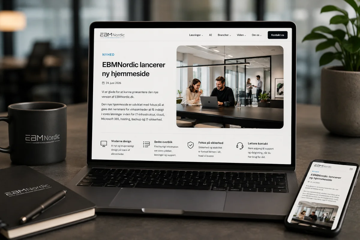 EBMNordic lancerer ny hjemmeside med fokus på IT, cloud og sikkerhed